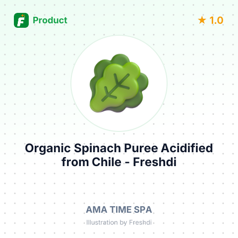 Organic Spinach Puree Acidified – summary card, no photo uploaded yet