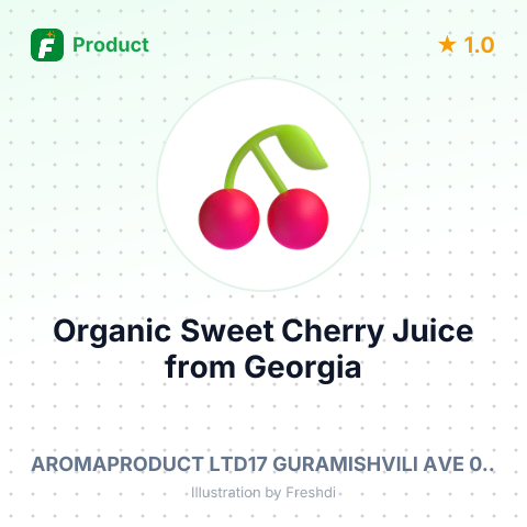 Organic Sweet Cherry Juice – summary card, no photo uploaded yet
