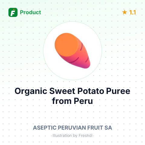 Organic Sweet Potato Puree – summary card, no photo uploaded yet