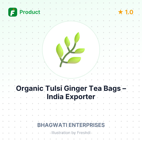 Organic Tulsi Ginger Tea Bags – summary card, no photo uploaded yet
