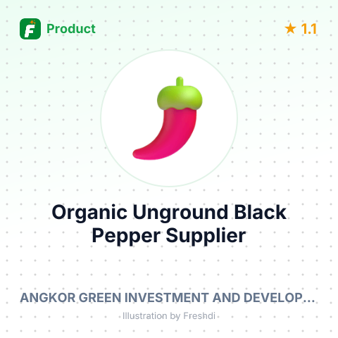 Organic Unground Black Pepper – summary card, no photo uploaded yet