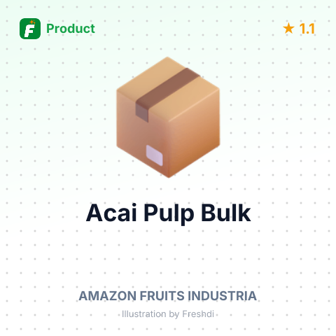 Organic Unsweetened Acai Pulp – summary card, no photo uploaded yet