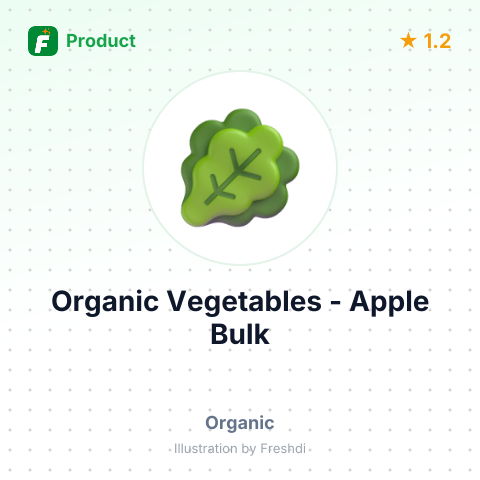 Organic Vegetables - Apple – summary card, no photo uploaded yet