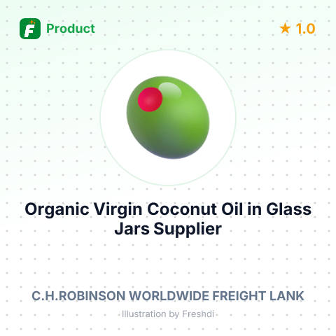 Organic Virgin Coconut Oil in Glass Jars – summary card, no photo uploaded yet