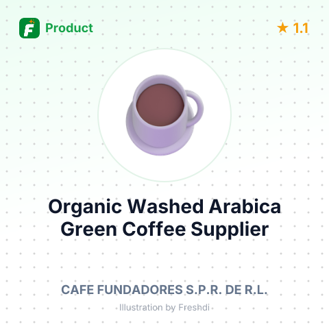Organic Washed Arabica Green Coffee – summary card, no photo uploaded yet