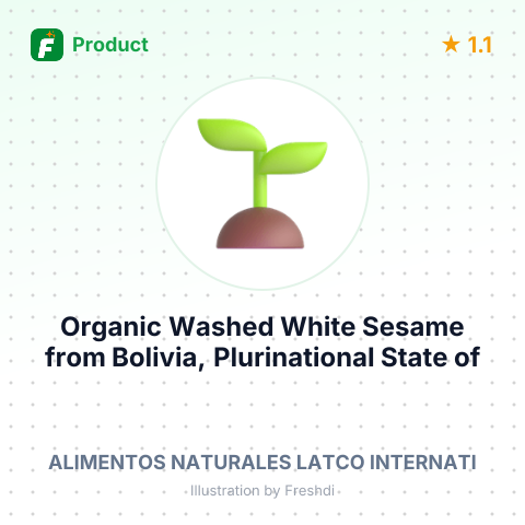 Organic Washed White Sesame – summary card, no photo uploaded yet