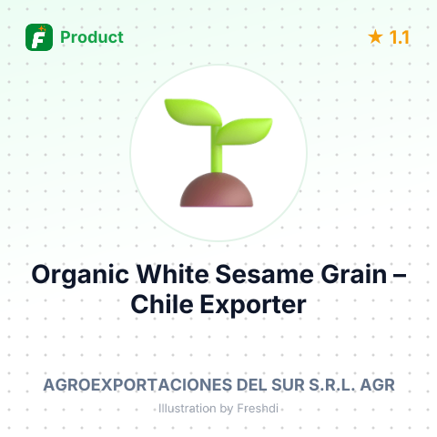 Organic White Sesame Grain – product summary card, no photo uploaded yet