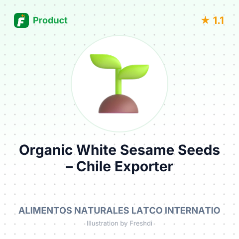 Organic White Sesame Seeds – product summary card, no photo uploaded yet