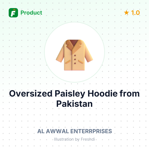 Oversized Paisley Hoodie – summary card, no photo uploaded yet