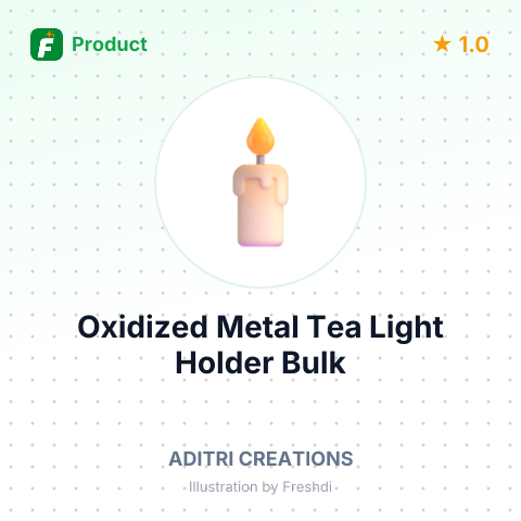 Oxidized Metal Tea Light Holder Oil Lamp Holder – summary card, no photo uploaded yet