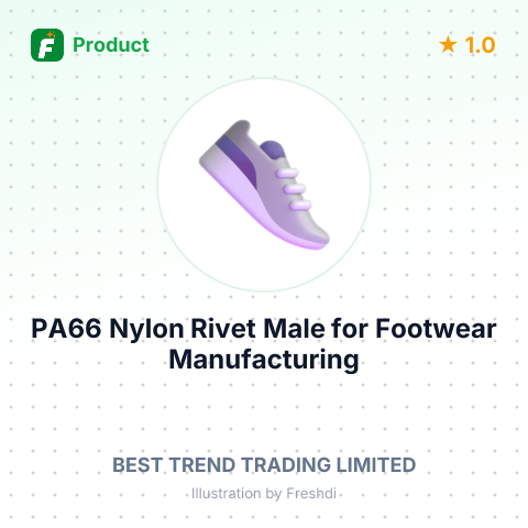 PA66 Nylon Rivet Male for Footwear Manufacturing – summary card, no photo uploaded yet