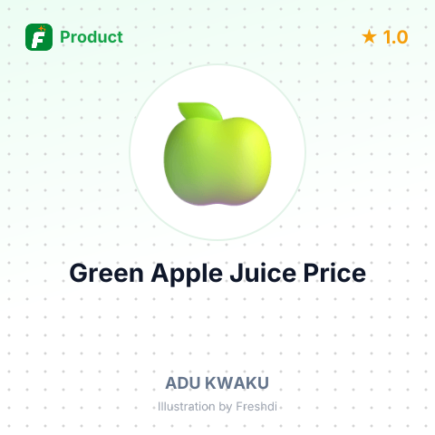 PF Green Apple Juice – summary card, no photo uploaded yet