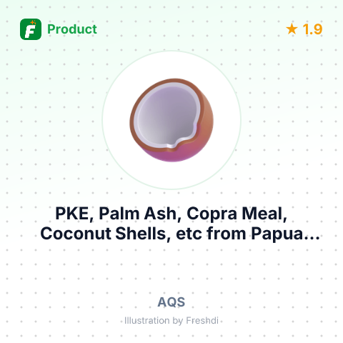 PKE, Palm Ash, Copra Meal, Coconut Shells, etc – summary card, no photo uploaded yet