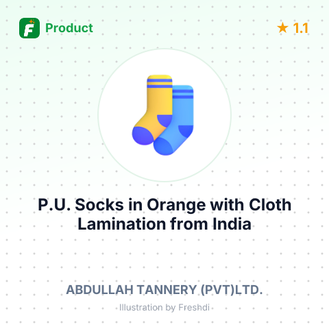 P.U. Socks in Orange with Cloth Lamination – summary card, no photo uploaded yet