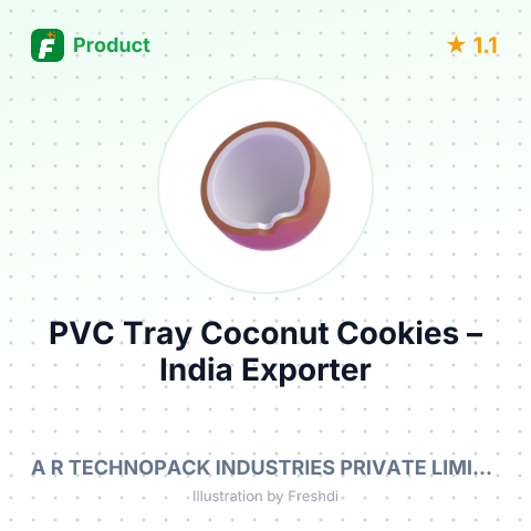 PVC Tray Coconut Cookies – product summary card, no photo uploaded yet
