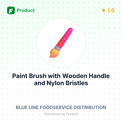 Paint Brush with Wooden Handle and Nylon Bristles – summary card, no photo uploaded yet