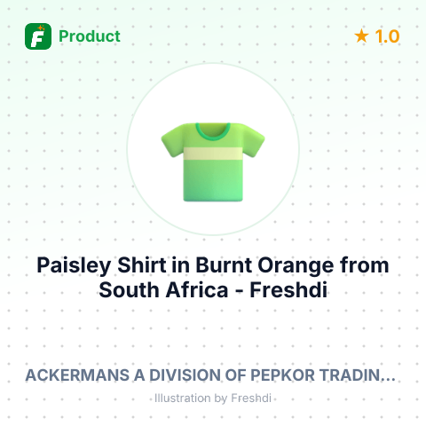 Paisley Shirt in Burnt Orange – summary card, no photo uploaded yet