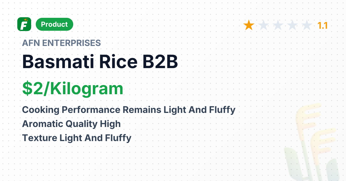 Pakistani Basmati Rice – product summary card, no photo uploaded yet