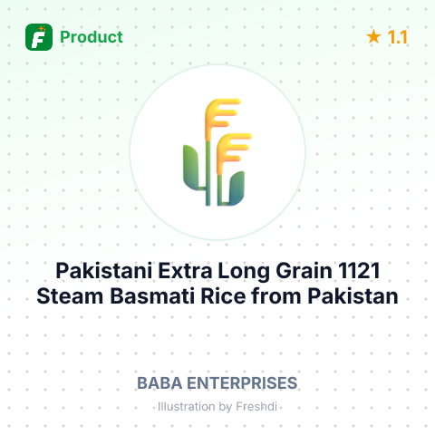 Pakistani Extra Long Grain 1121 Steam Basmati Rice – summary card, no photo uploaded yet