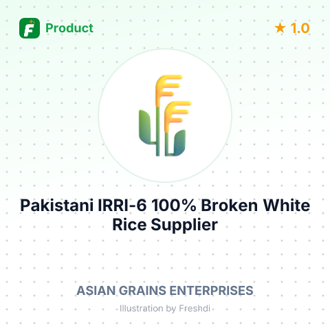 Pakistani IRRI-6 100% Broken White Rice – summary card, no photo uploaded yet