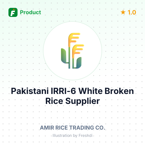 Pakistani IRRI-6 White Broken Rice – summary card, no photo uploaded yet
