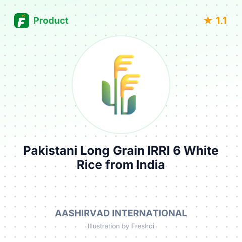 Pakistani Long Grain IRRI 6 White Rice – summary card, no photo uploaded yet