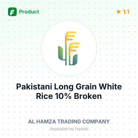 Pakistani Long Grain White Rice 10% Broken – summary card, no photo uploaded yet