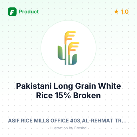 Pakistani Long Grain White Rice 15% Broken – summary card, no photo uploaded yet