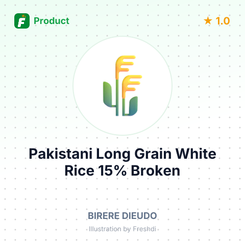 Pakistani Long Grain White Rice 15% Broken – summary card, no photo uploaded yet