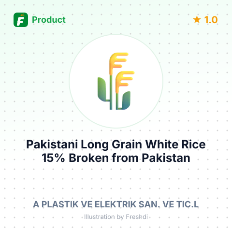Pakistani Long Grain White Rice 15% Broken – summary card, no photo uploaded yet