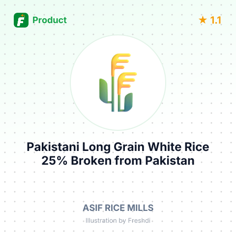 Pakistani Long Grain White Rice 25% Broken – summary card, no photo uploaded yet