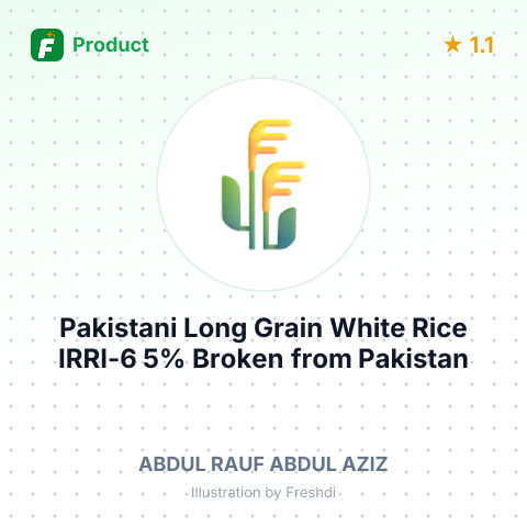 Pakistani Long Grain White Rice IRRI-6 5% Broken – summary card, no photo uploaded yet