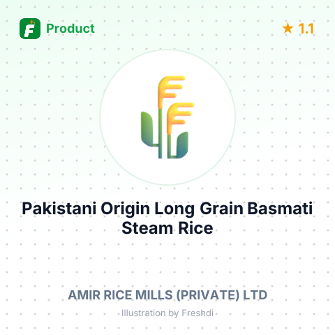 Pakistani Origin Long Grain Basmati Steam Rice – summary card, no photo uploaded yet