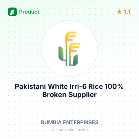 Pakistani White Irri-6 Rice 100% Broken – summary card, no photo uploaded yet
