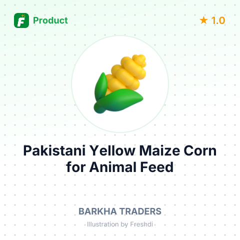 Pakistani Yellow Maize Corn for Animal Feed – summary card, no photo uploaded yet