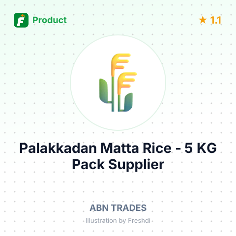 Palakkadan Matta Rice - 5 KG Pack – product summary card, no photo uploaded yet