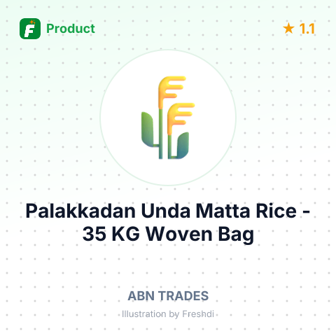 Palakkadan Unda Matta Rice - 35 KG Woven Bag – summary card, no photo uploaded yet