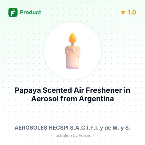 Papaya Scented Air Freshener in Aerosol – summary card, no photo uploaded yet