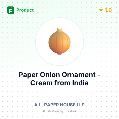 Paper Onion Ornament - Cream – summary card, no photo uploaded yet