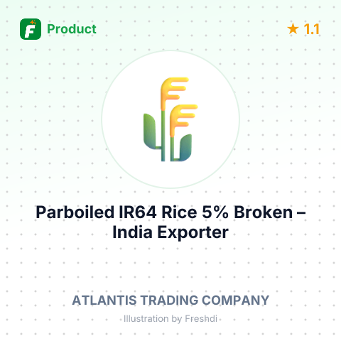 Parboiled IR64 Rice 5% Broken – summary card, no photo uploaded yet