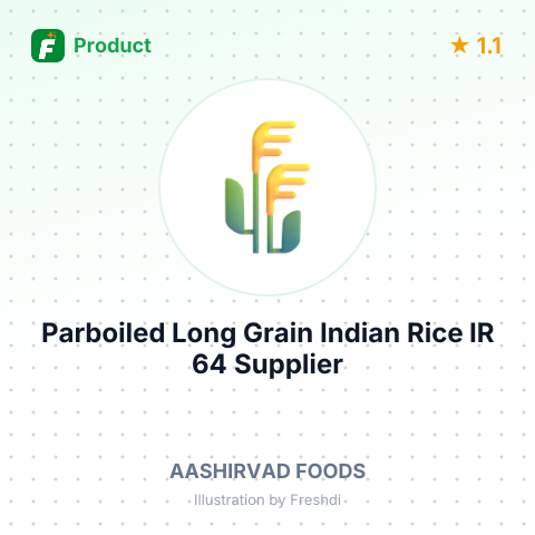 Parboiled Long Grain Indian Rice IR 64 – summary card, no photo uploaded yet