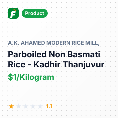 Parboiled Non Basmati Rice - Kadhir Thanjuvur Ponni Rice – summary card, no photo uploaded yet