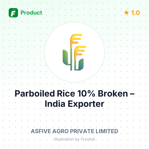 Parboiled Rice 10% Broken – product summary card, no photo uploaded yet