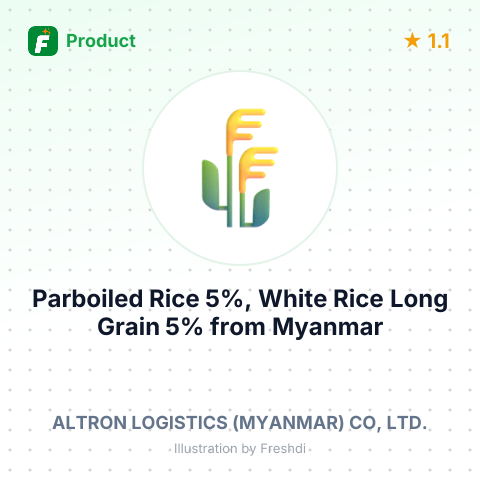 Parboiled Rice 5%, White Rice Long Grain 5% – summary card, no photo uploaded yet