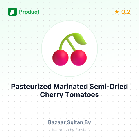 Pasteurized Marinated Semi-Dried Cherry Tomatoes – summary card, no photo uploaded yet