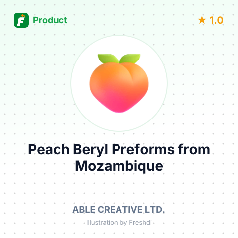 Peach Beryl Preforms – summary card, no photo uploaded yet