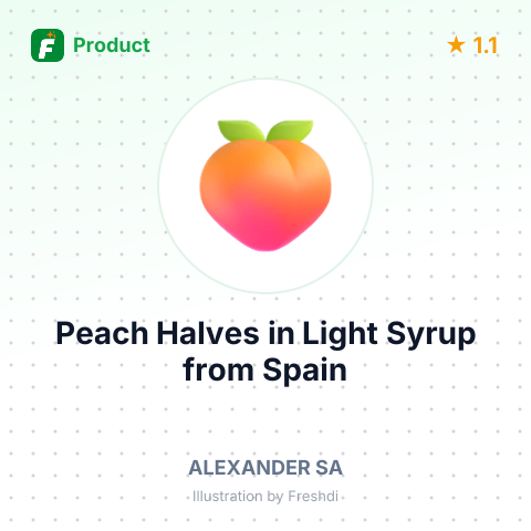 Peach Halves in Light Syrup – summary card, no photo uploaded yet