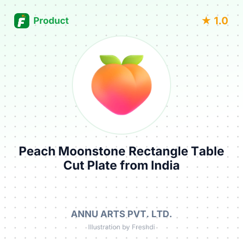 Peach Moonstone Rectangle Table Cut Plate – summary card, no photo uploaded yet