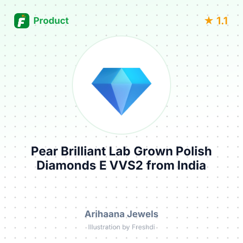 Pear Brilliant Lab Grown Polish Diamonds E VVS2 – summary card, no photo uploaded yet