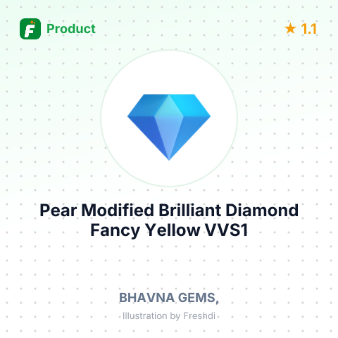 Pear Modified Brilliant Diamond Fancy Yellow VVS1 – summary card, no photo uploaded yet